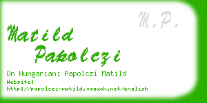 matild papolczi business card
